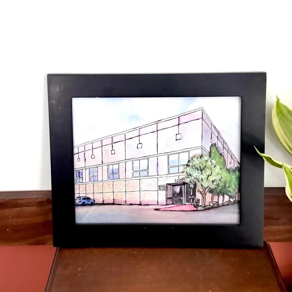 The Office TV Show Pam’s Watercolor Painting Print Framed Wall Art Memorabilia